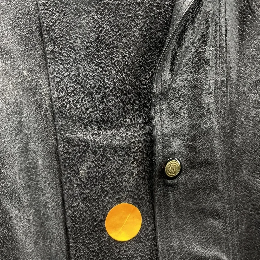 Italian Dondolore Navarre Leather‎ Jacket Men's 2X Motorcycle 90's Grunge Biker